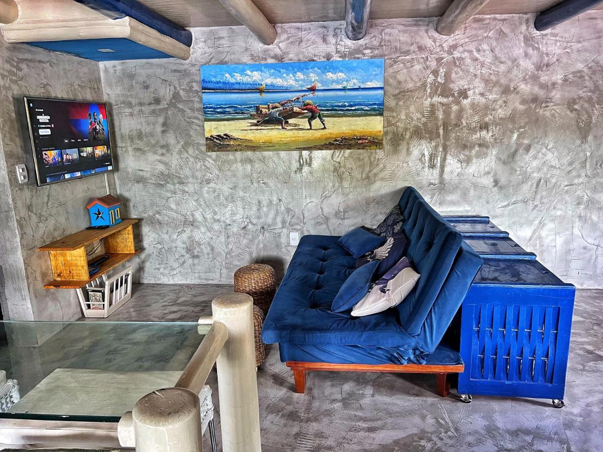 Casinha Azul Caraiva - Casa Completa Na Beira Do Rio Villa Eksteriør billede